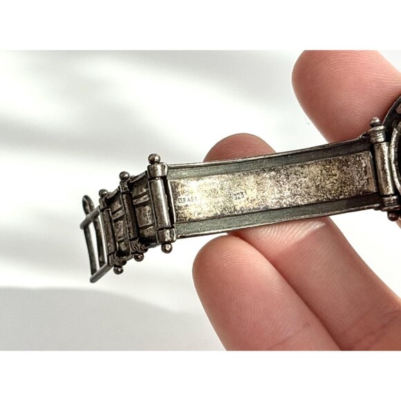 Silpada Designs Sterling T1749 Hand Wrought Vintage Wristwatch - 28mm - WORKS! - Picture 11 of 14